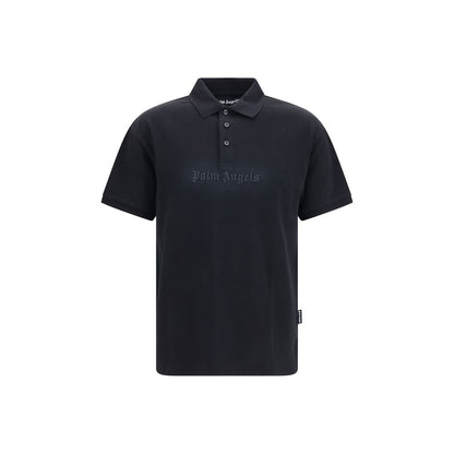 Black Cotton Polo Shirt