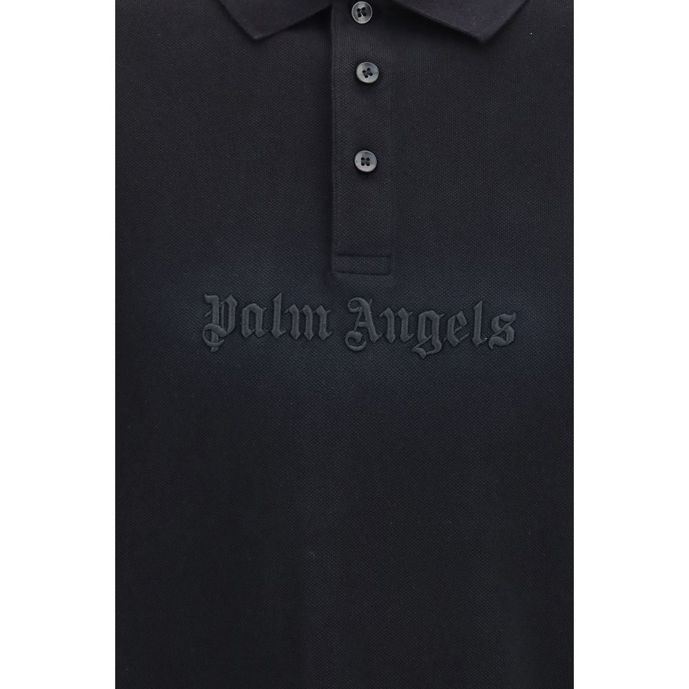 Black Cotton Polo Shirt