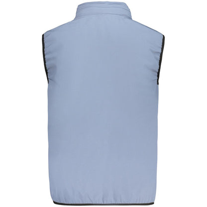 Azzurro Poliestere Mens Vest