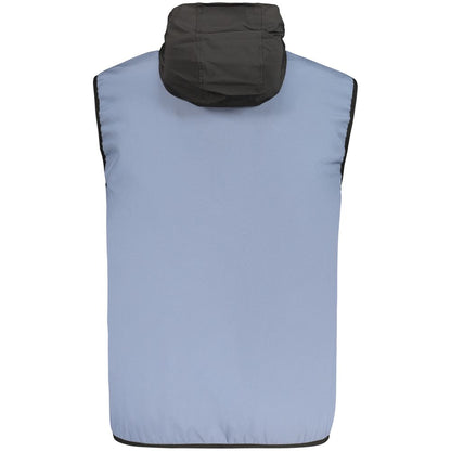 Azzurro Poliestere Mens Vest