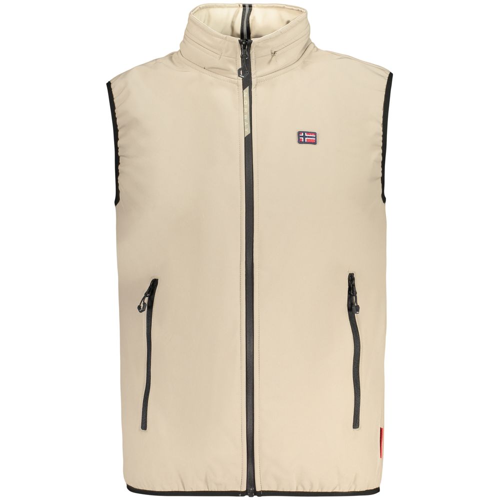 Brown Polyester Men's Vest