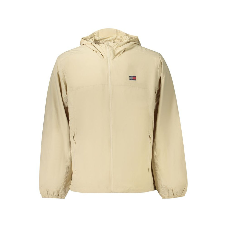 Beige Polyamide Men's Jacket