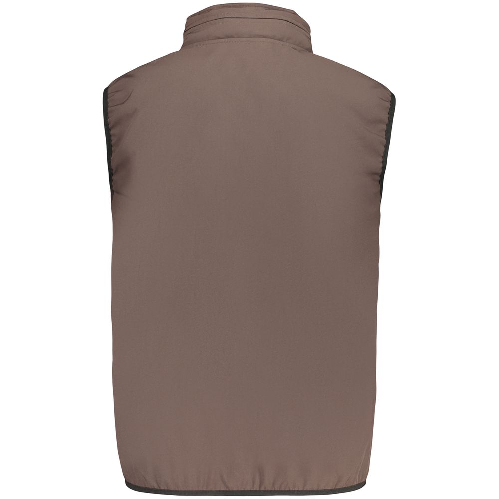 Brown Polyester Men's Vest