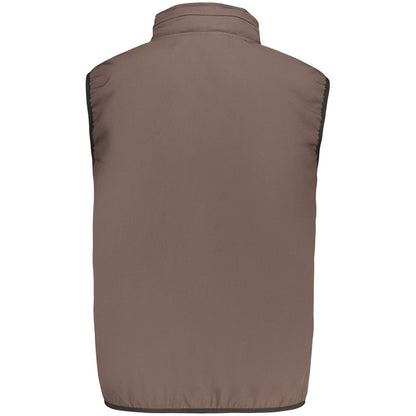 Brown Polyester Men's Vest