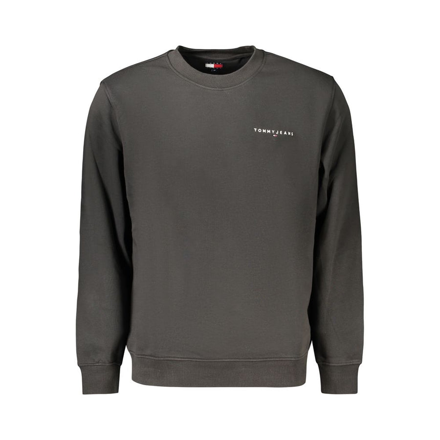Black Cotton Men Sweatshirt