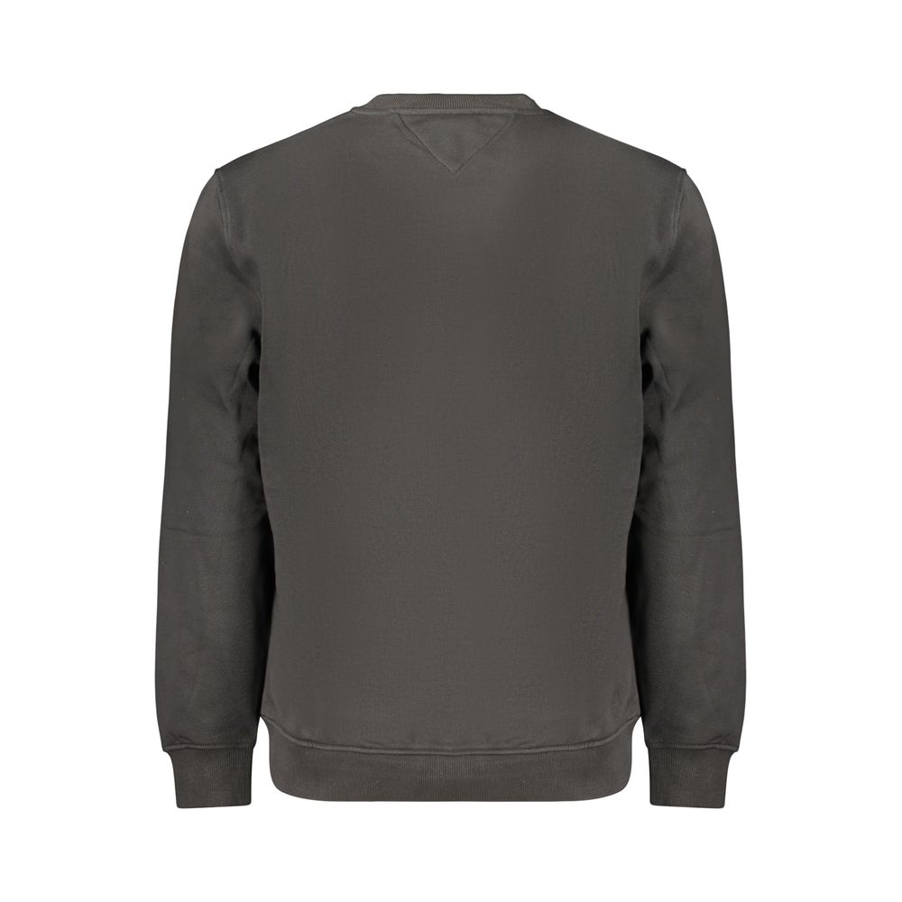 Black Cotton Men Sweatshirt