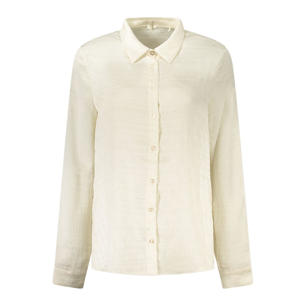 White Polyester Dress Shirt