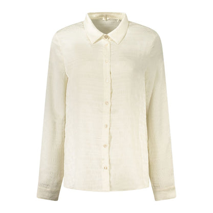 White Polyester Dress Shirt