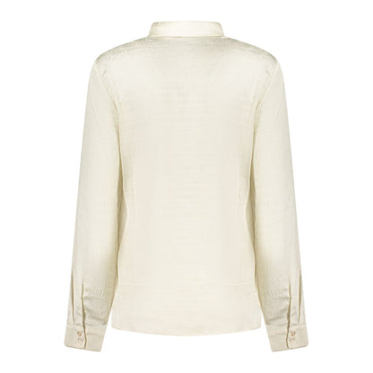 White Polyester Dress Shirt