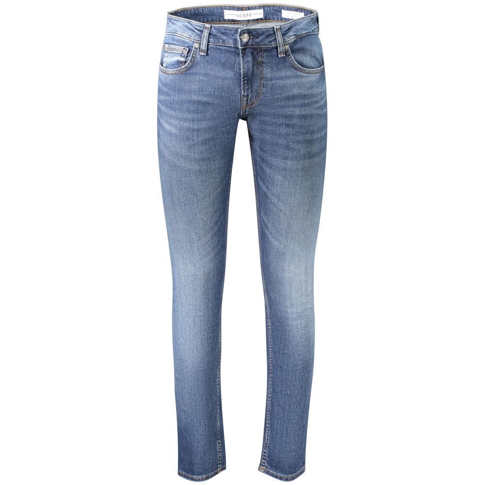 Blue Cotton Skinny Jeans