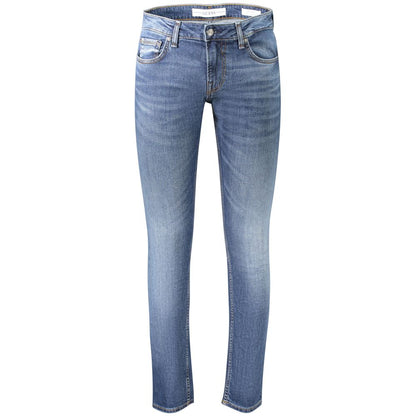 Blue Cotton Skinny Jeans