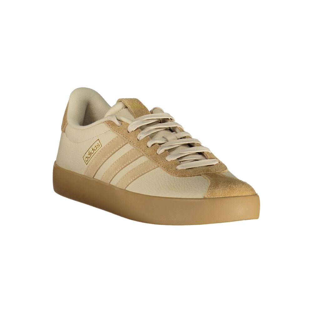 Beige Polyester Athletic Sneakers