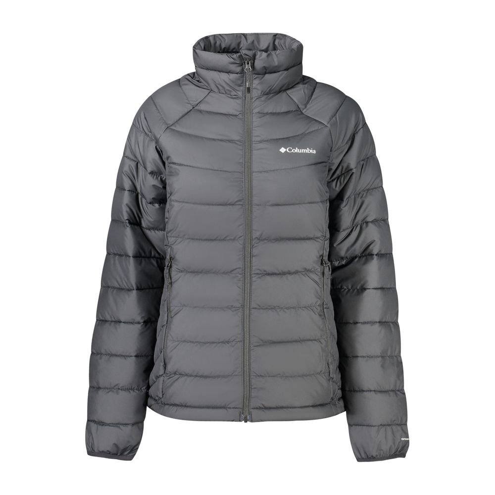 Black Polyester Full-Length Jacket