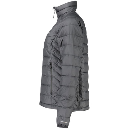 Black Polyester Full-Length Jacket