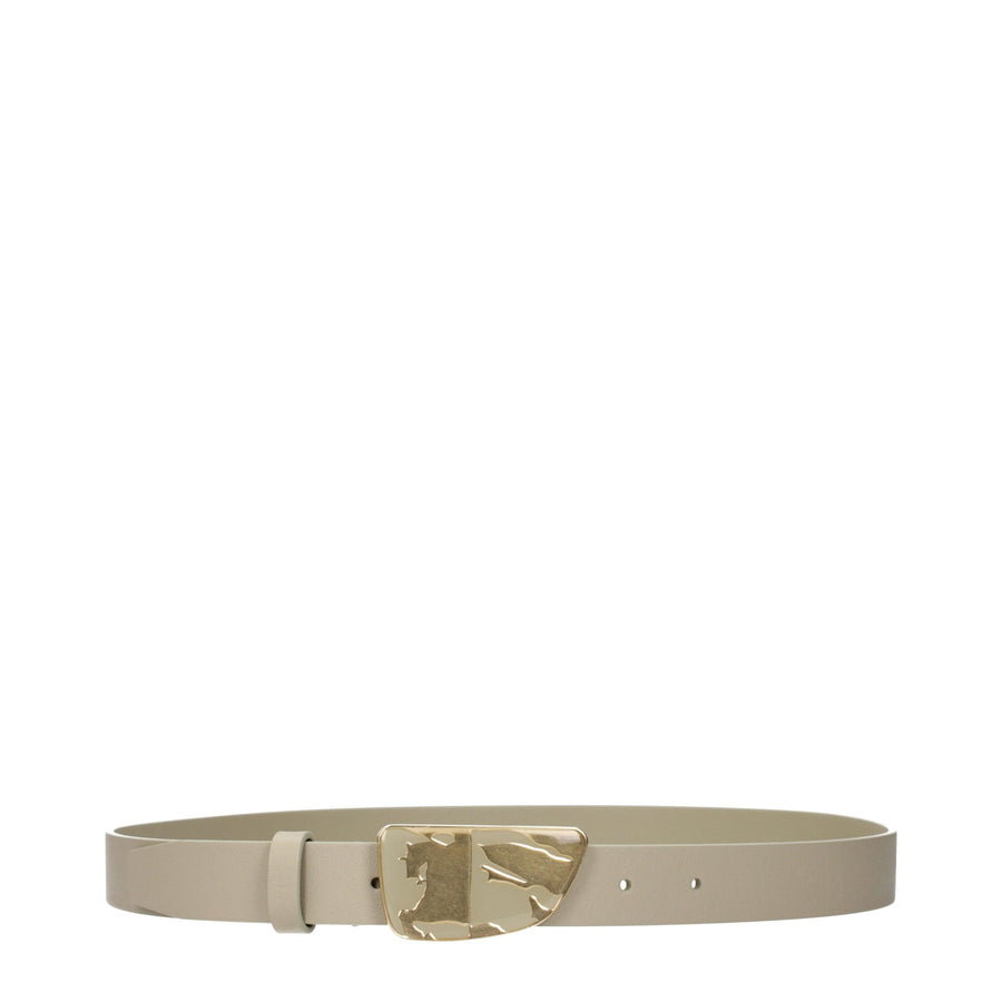 Green Leather Regular Belt