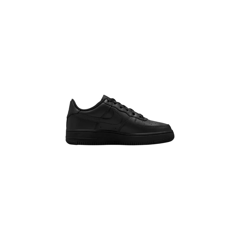 Black Leather Low Top Sneakers