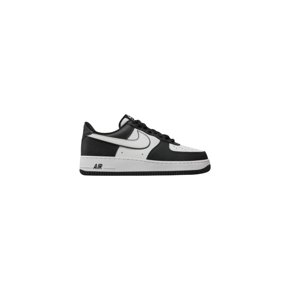 Black And White Leather Low Top Sneakers