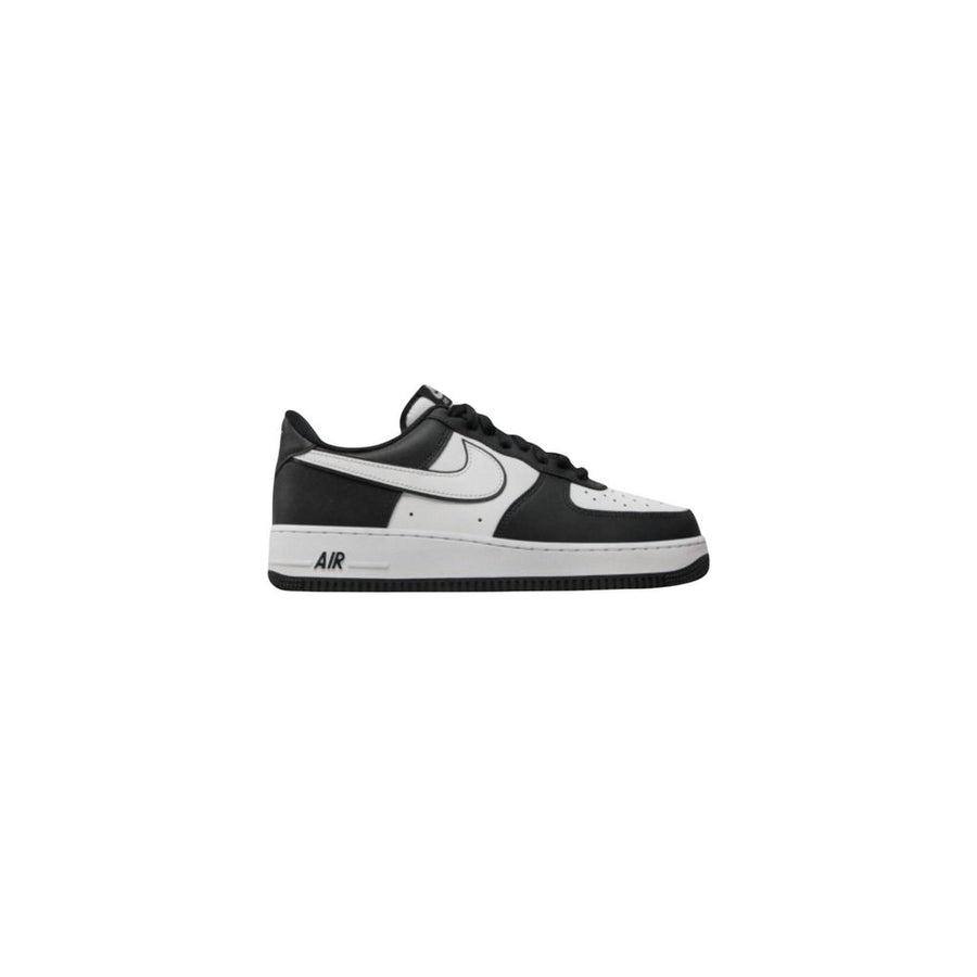 Black And White Leather Low Top Sneakers