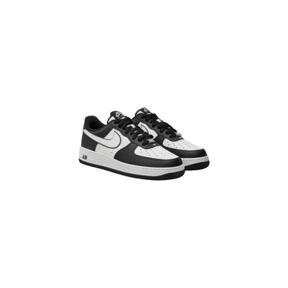 Black And White Leather Low Top Sneakers