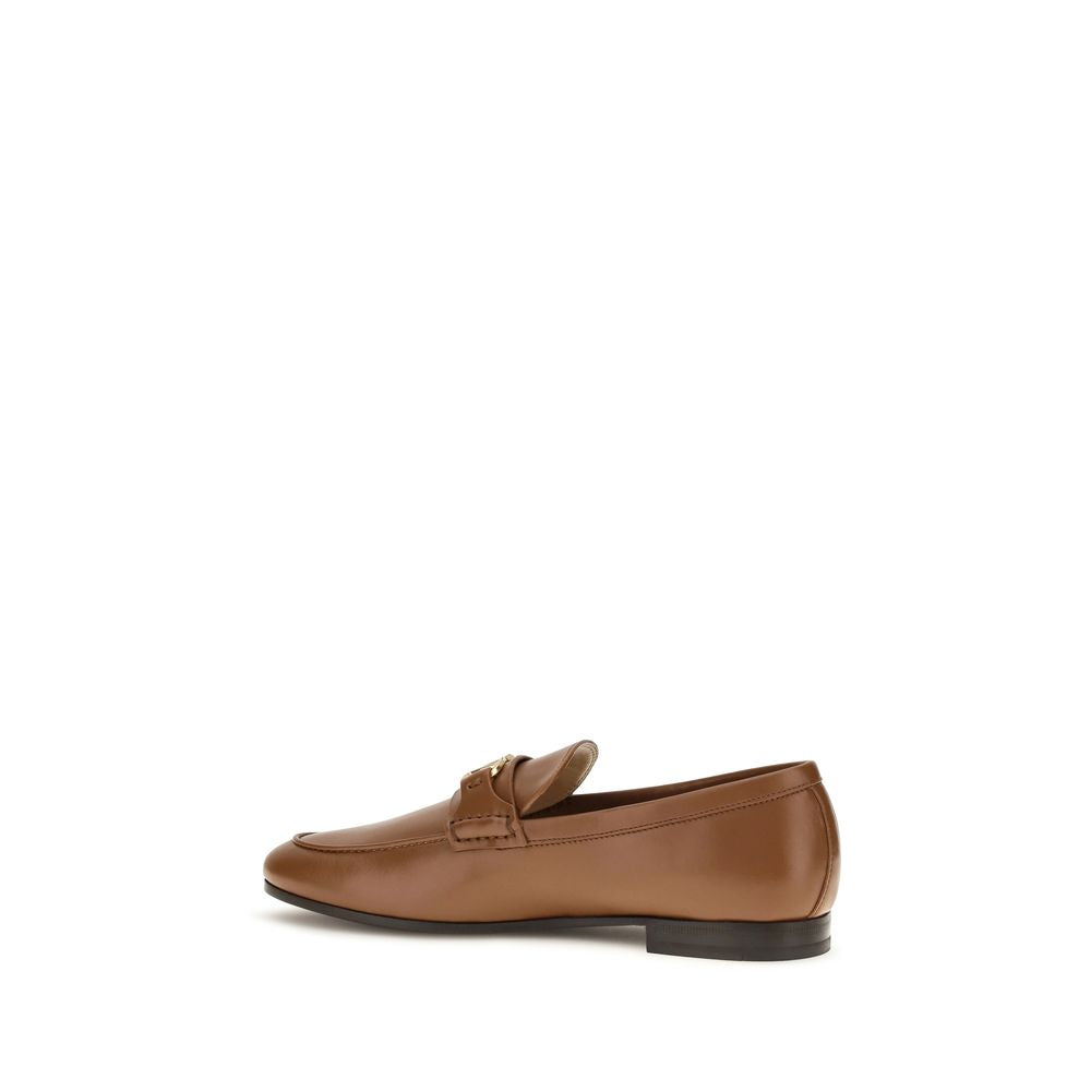 Brown Lamb Ovis Aries Slip-On Loafers