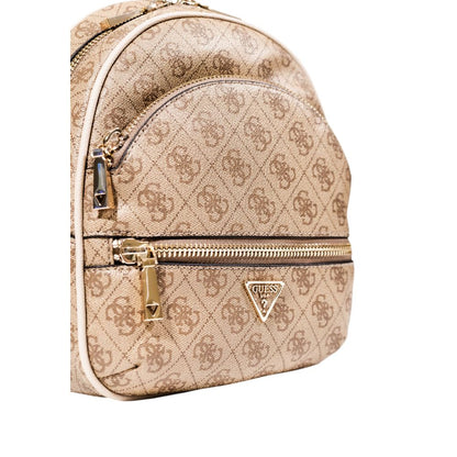 Beige Polyethylene Backpack