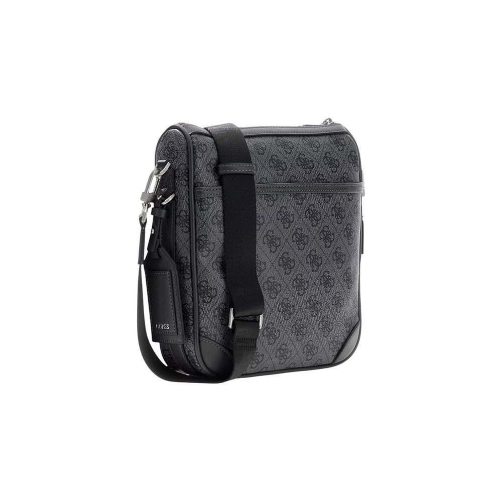 Gray Polyethylene Messenger Bag