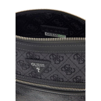 Gray Polyethylene Messenger Bag