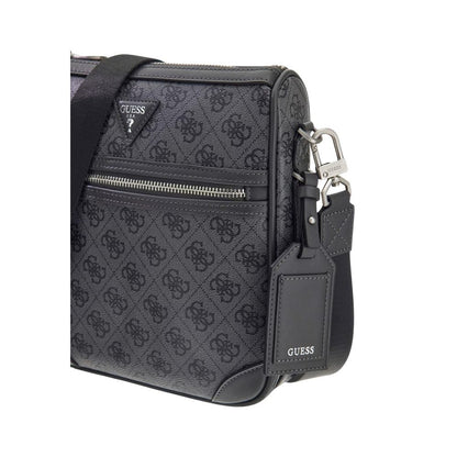 Gray Polyethylene Messenger Bag