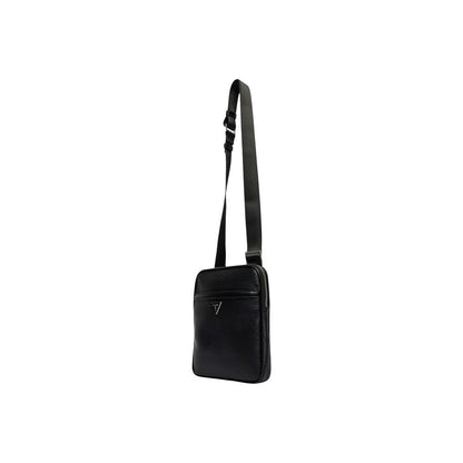 Black Polyethylene Messenger Bag