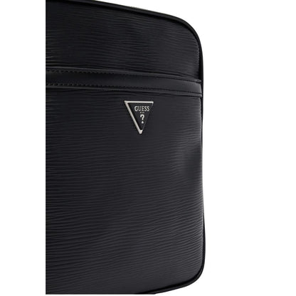 Black Polyethylene Messenger Bag