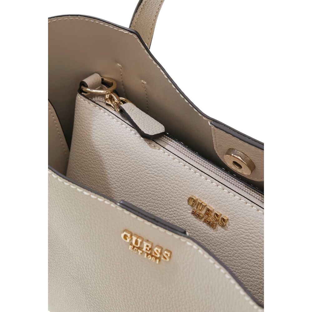 Beige Polyethylene Handbag