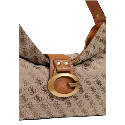 Beige Polyester Handbag