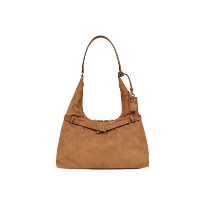 Brown Polyester Handbag