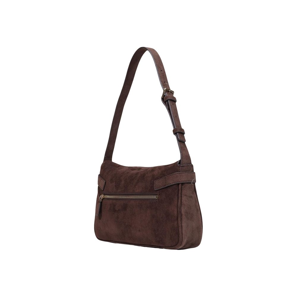 Brown Polyester Handbag