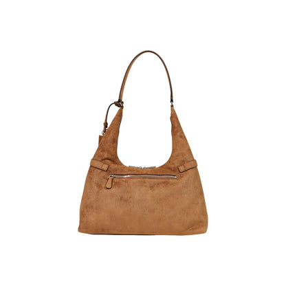 Brown Polyester Handbag