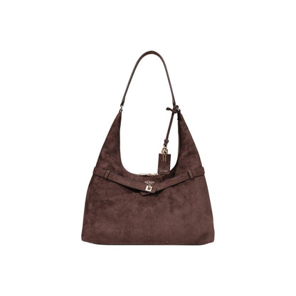 Brown Polyester Handbag