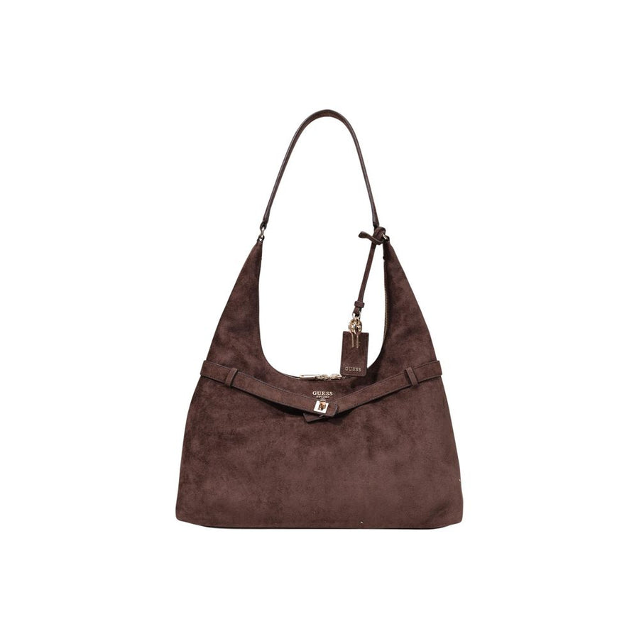 Brown Polyester Handbag