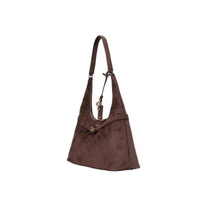 Brown Polyester Handbag