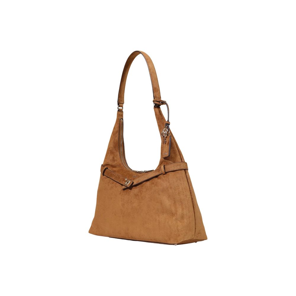 Brown Polyester Handbag