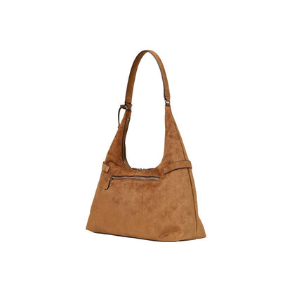 Brown Polyester Handbag