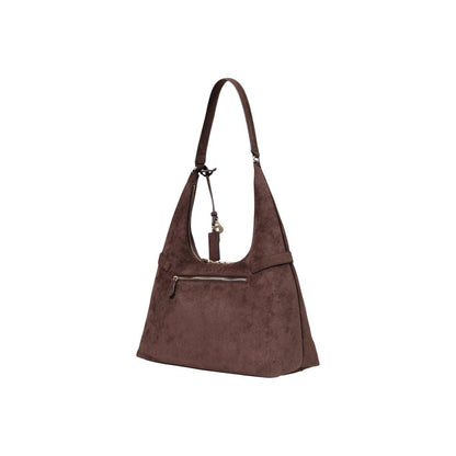 Brown Polyester Handbag