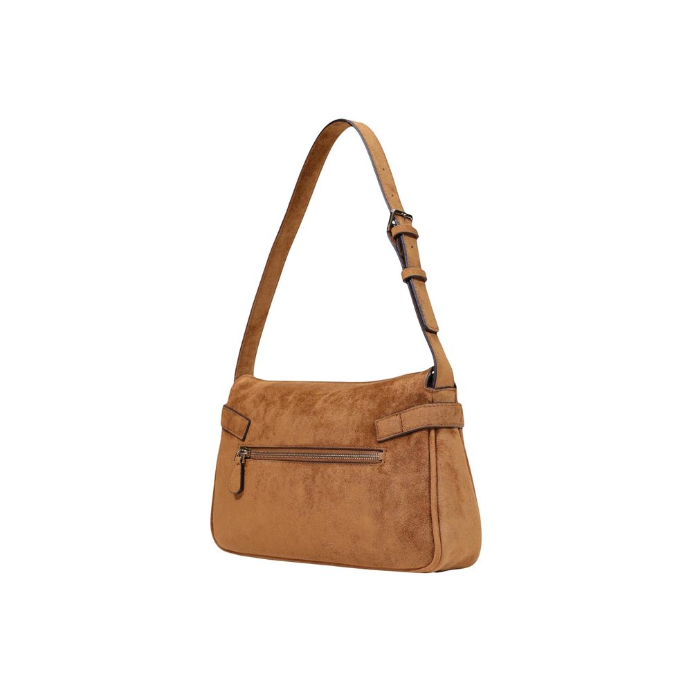 Brown Polyester Handbag