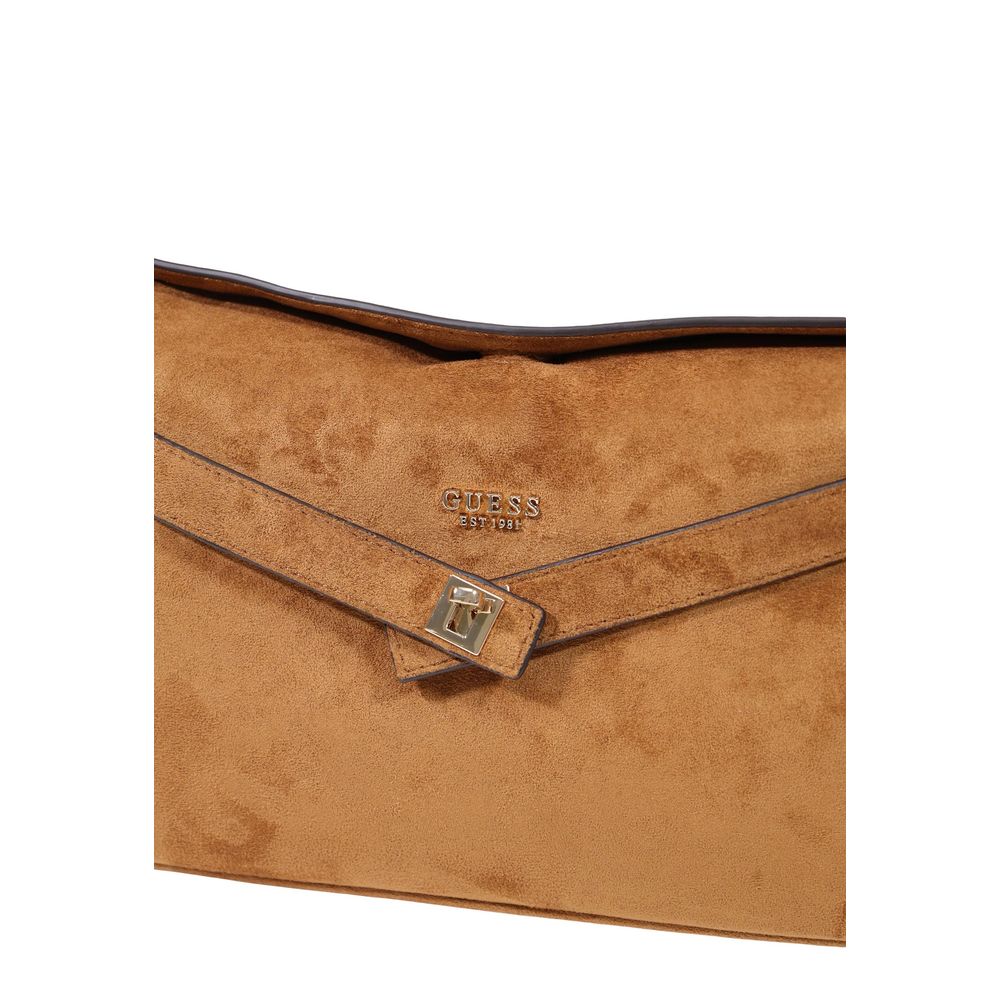 Brown Polyester Handbag