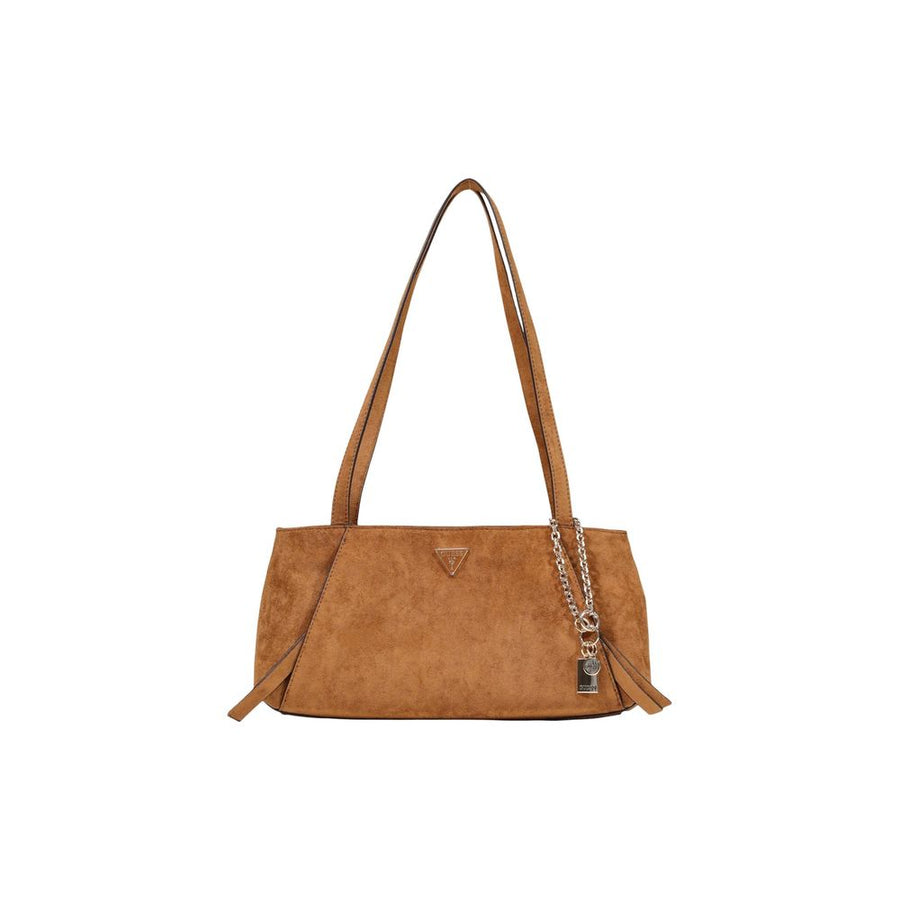 Brown Polyester Handbag