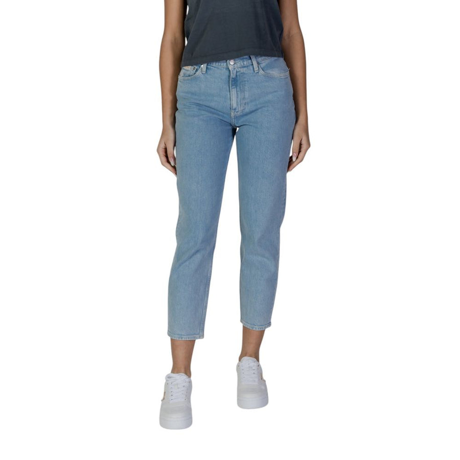 Light Blue Cotton Mom Jeans