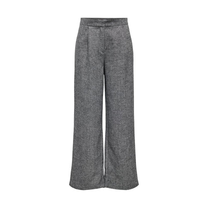 Gray Recycled Polyester Casual Pants