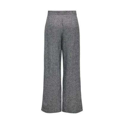 Gray Recycled Polyester Casual Pants