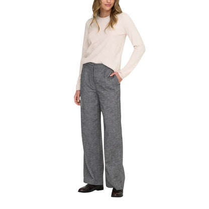 Gray Recycled Polyester Casual Pants