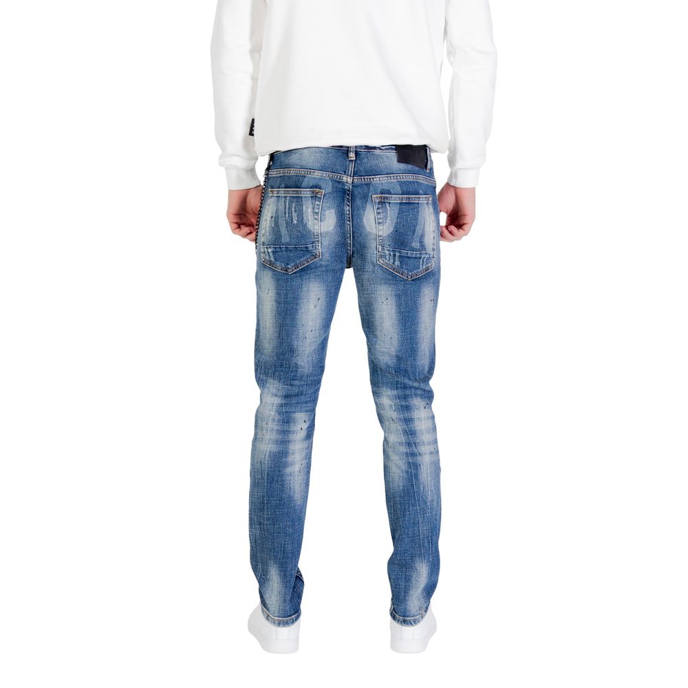 Blue Cotton Skinny Jeans