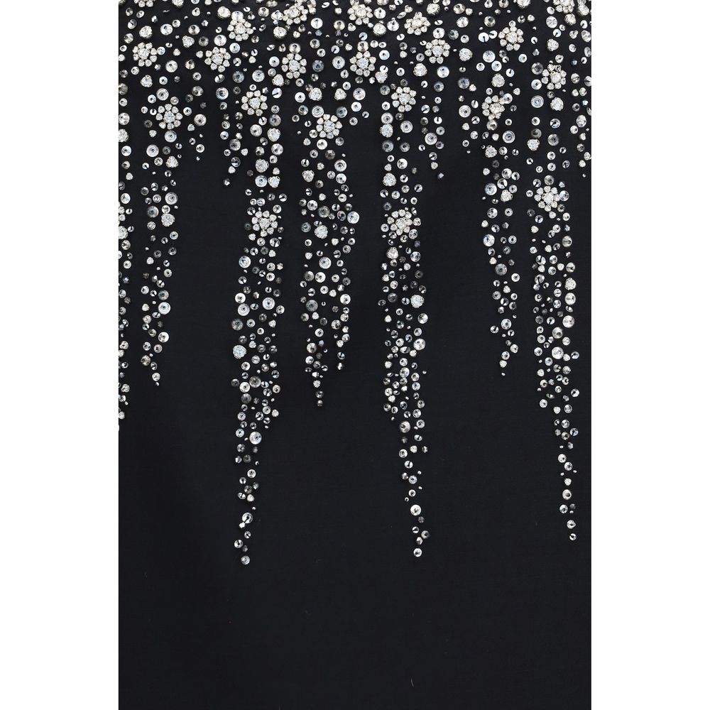 Black Wool Oves Aries Cocktail Dress